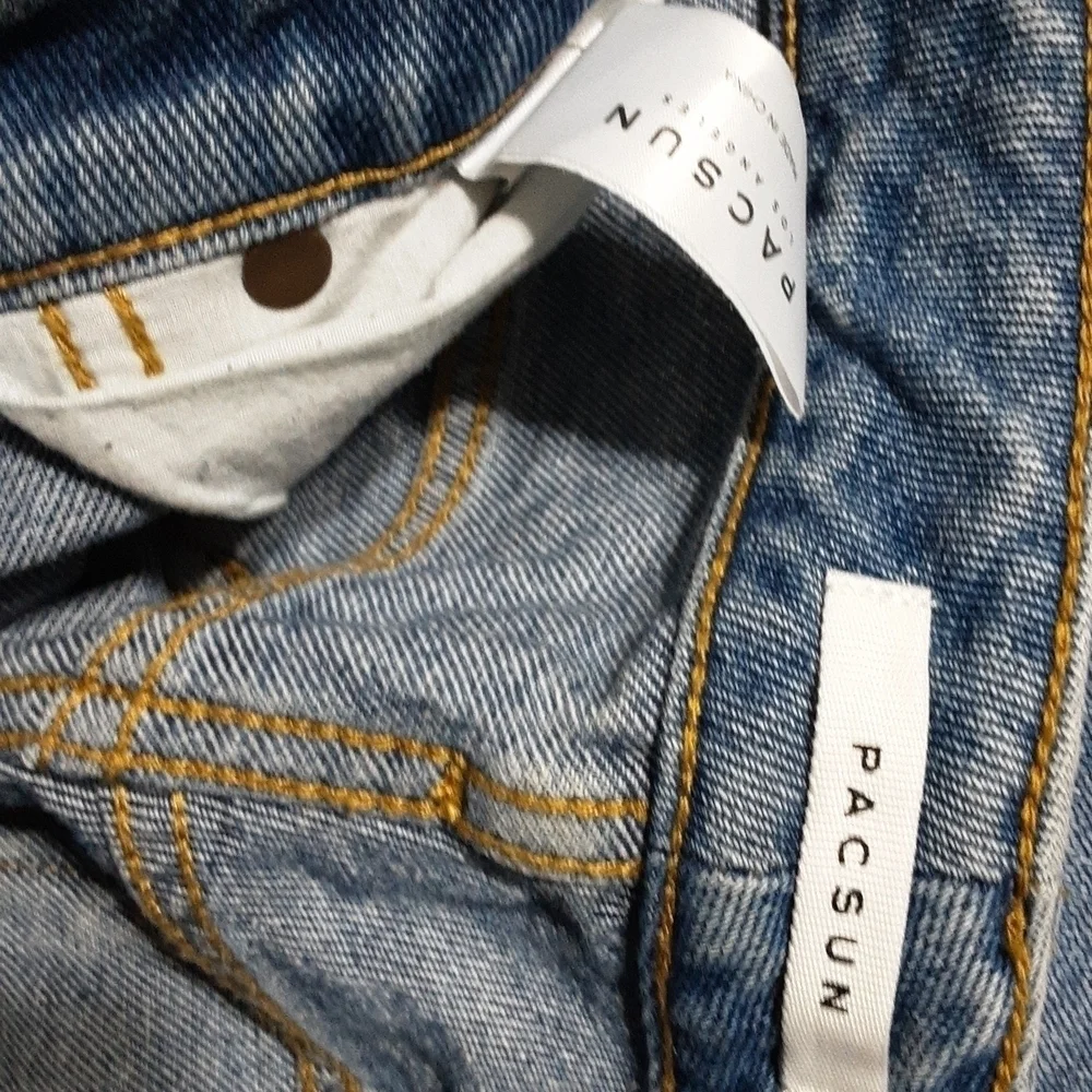 Pacsun women mom high rise jean 26 Y2K Retro Blue Casual Vacation - Picture 6 of 9